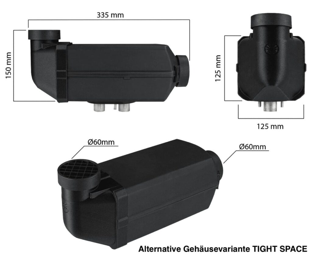 Autoterm Air 2D TIGHT SPACE - Abmessungen